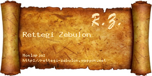 Rettegi Zebulon névjegykártya